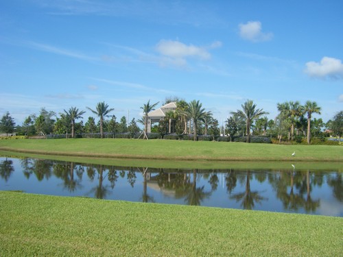 view from community pool