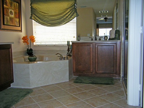 relaxing master bathroom