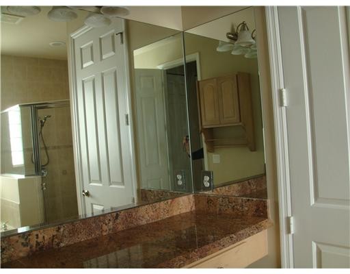 master bath with granite counter top