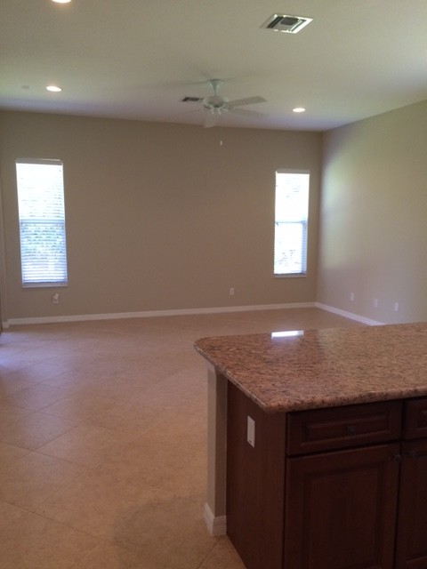 family room, master bedroom through the door