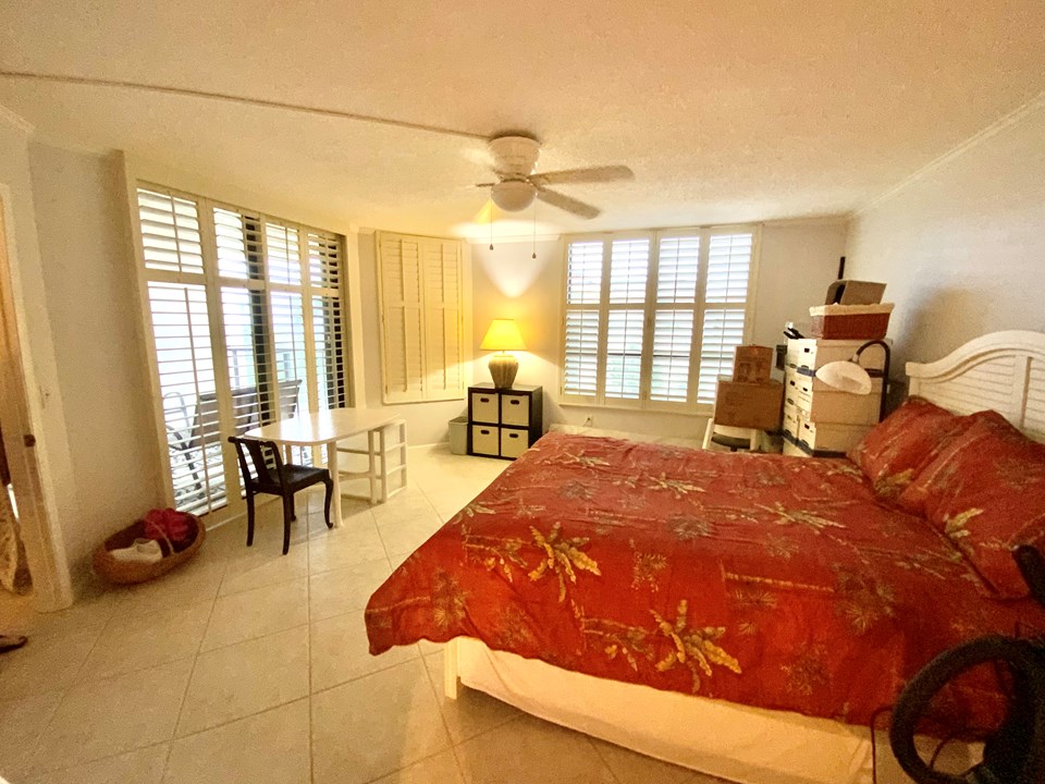 master bedroom-plantation shutters