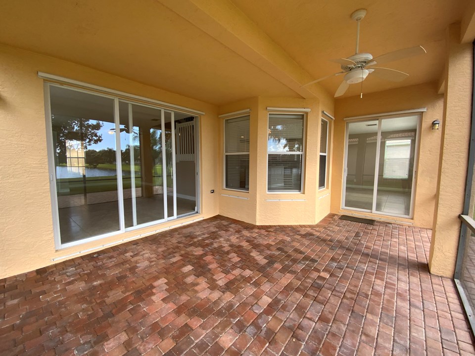 covered patio with access from living and family rooms