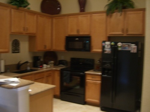 kitchen with snack counter