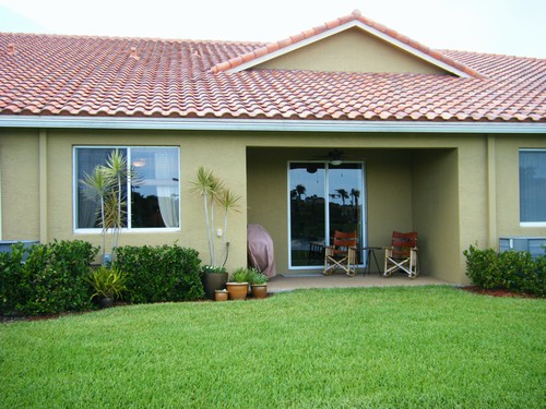 back view of villa