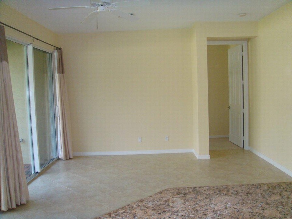 family room, master bedroom through the door