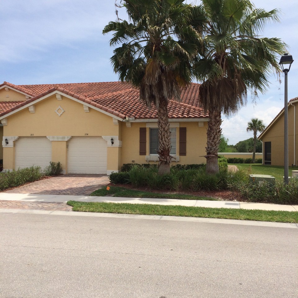 front of villa