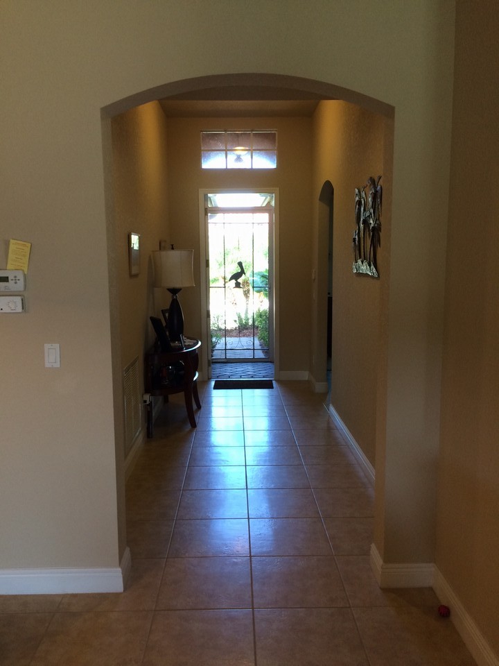 foyer entry, screened front door