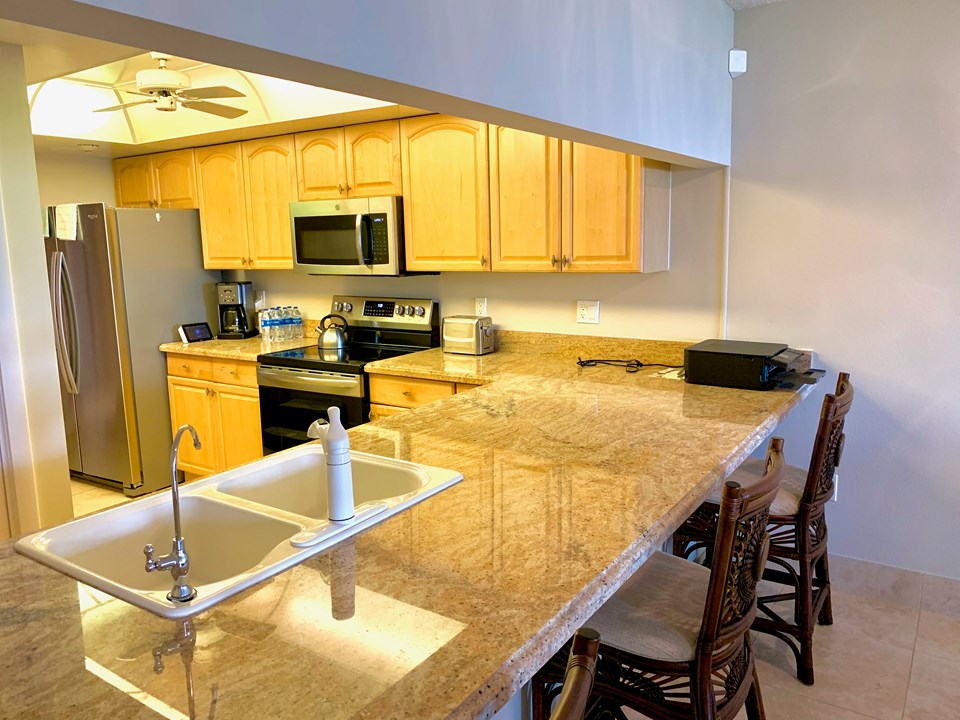 kitchen - granite - snack counter