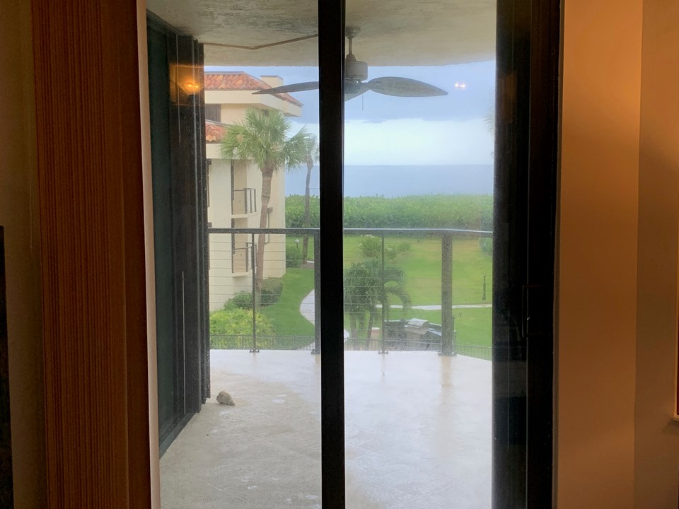 sliding door from master bedroom