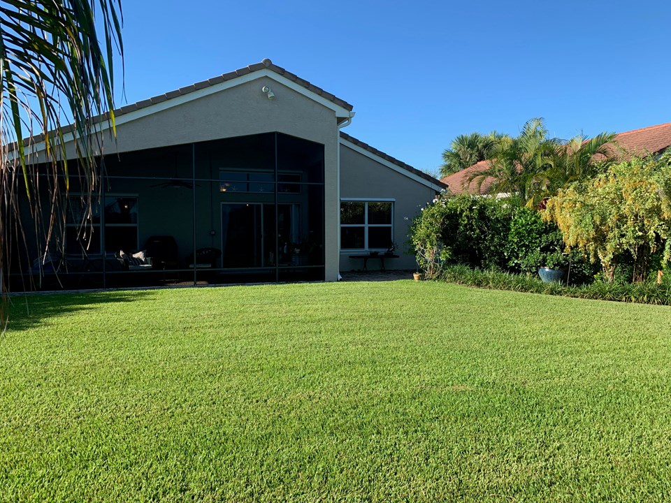 back view with screened patio