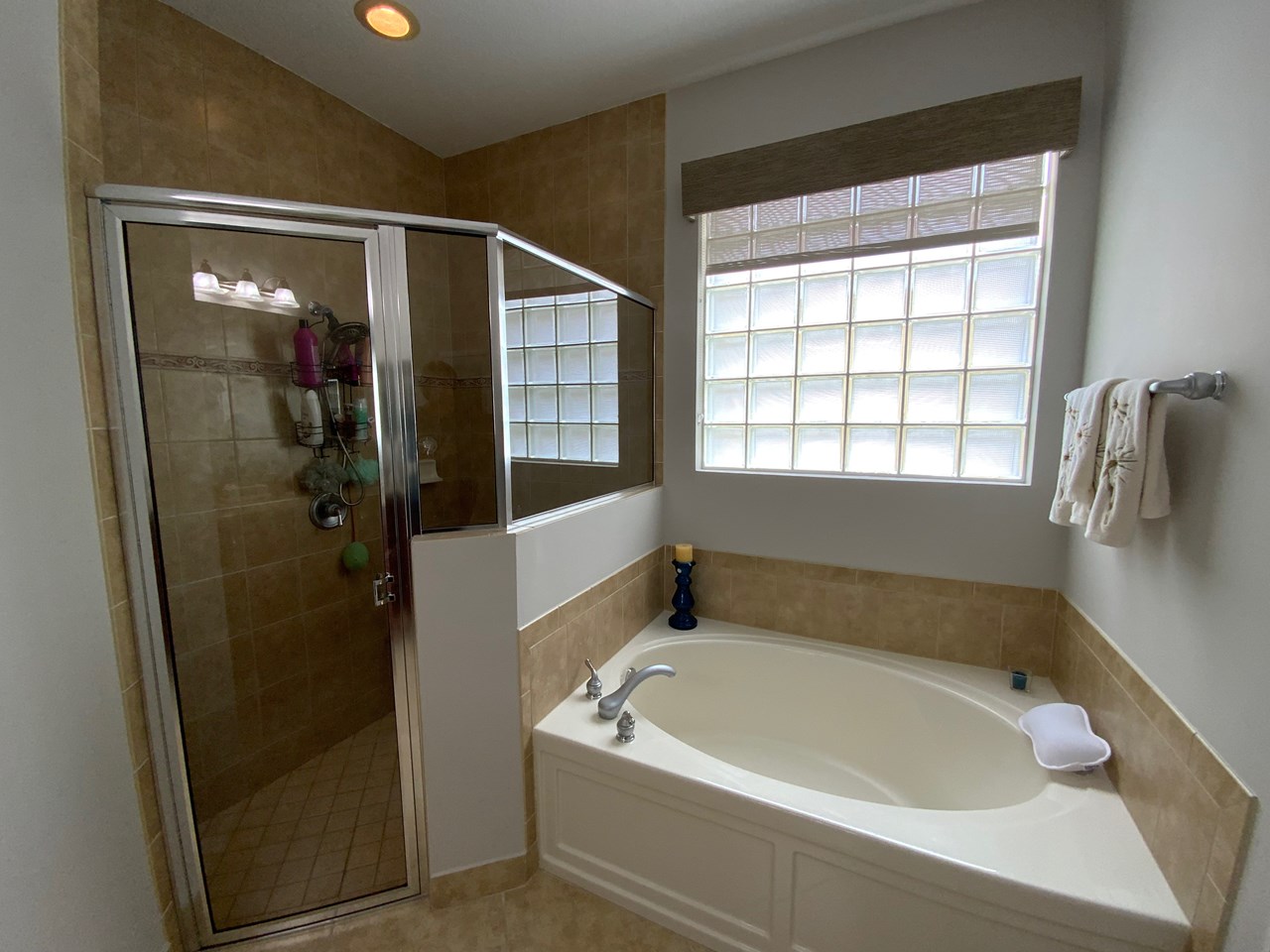 master bath shower & tub