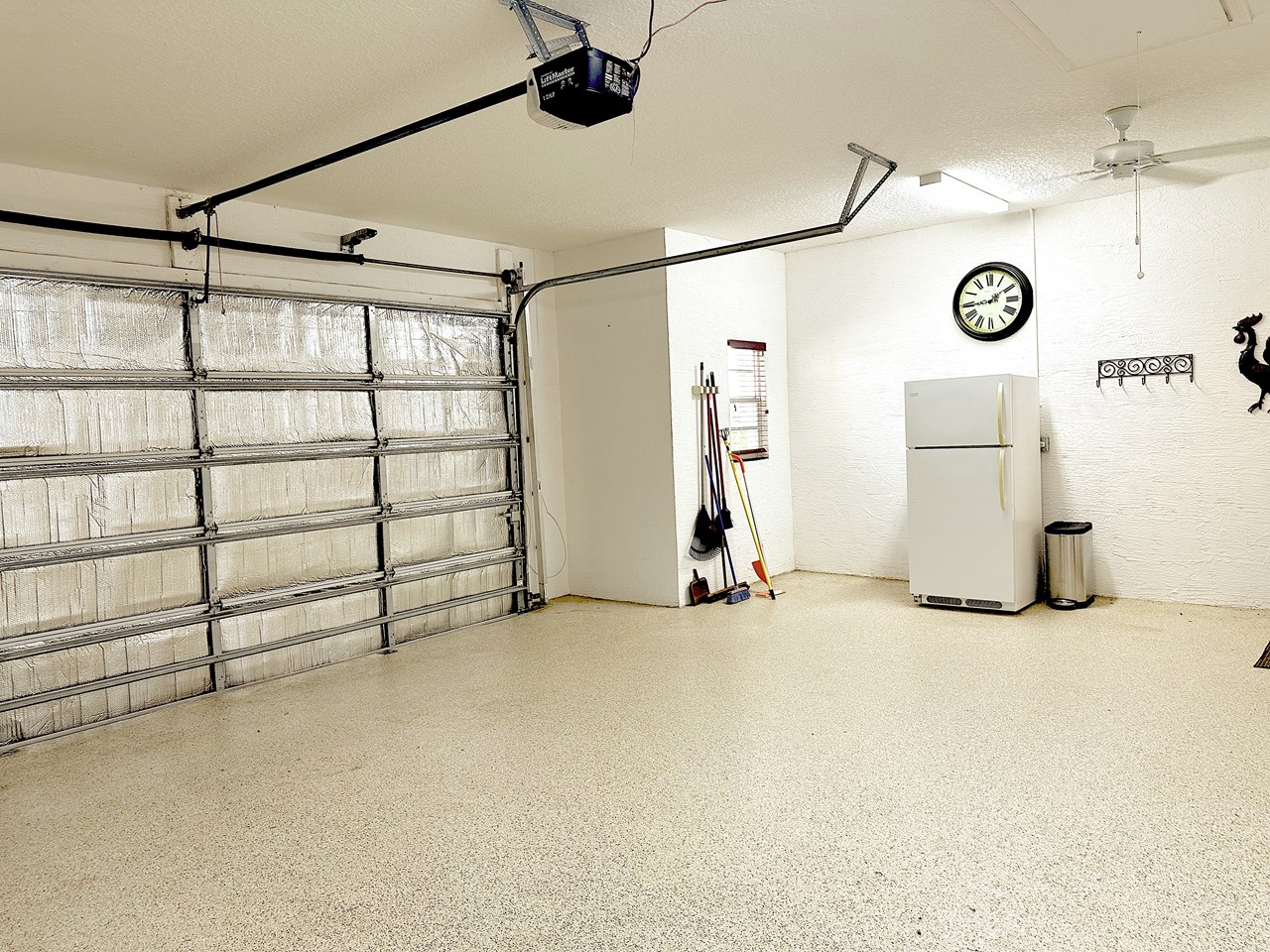 2 car garage with bonus storage area