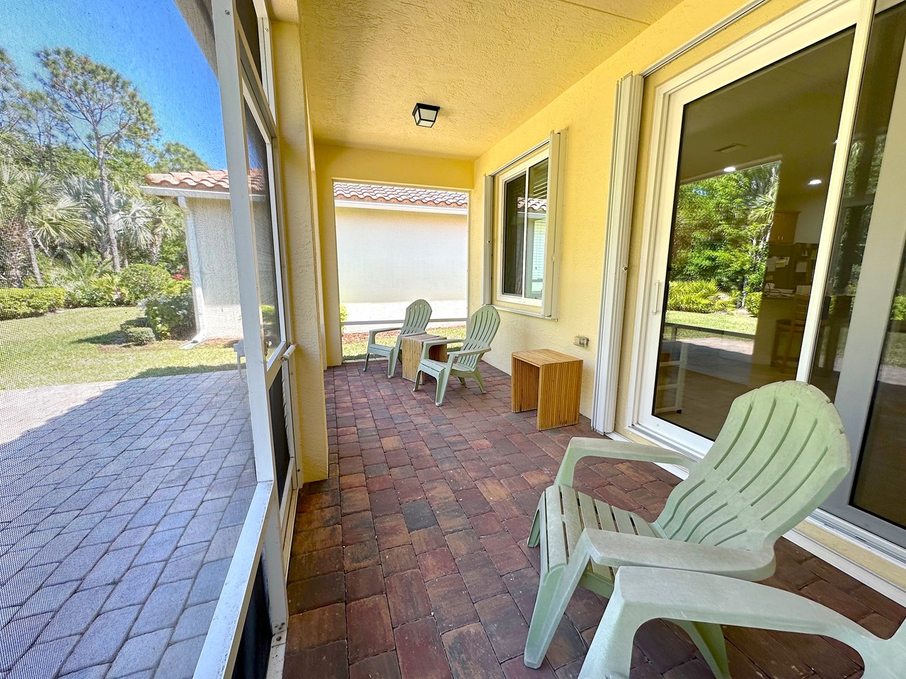 covered patio, new impact sliding door & window