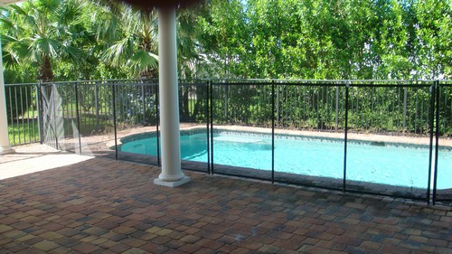 covered patio and pool