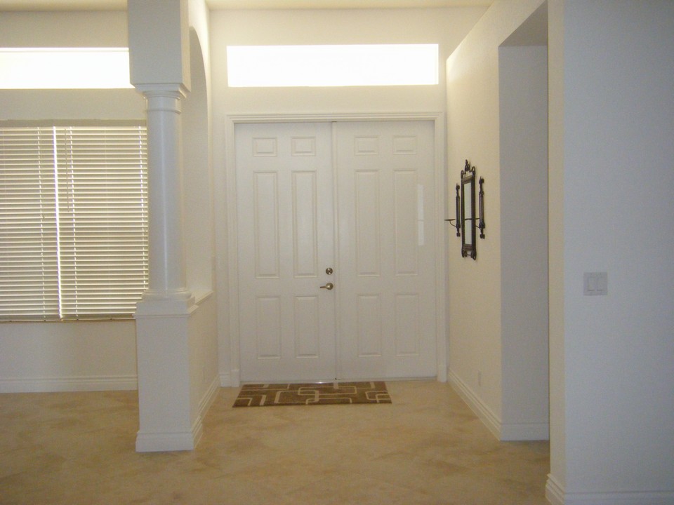 foyer entrance with double front doors