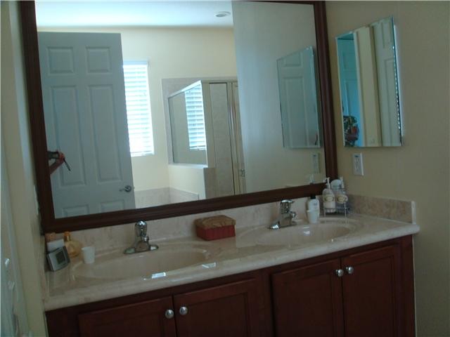 master bath with his and her sinks