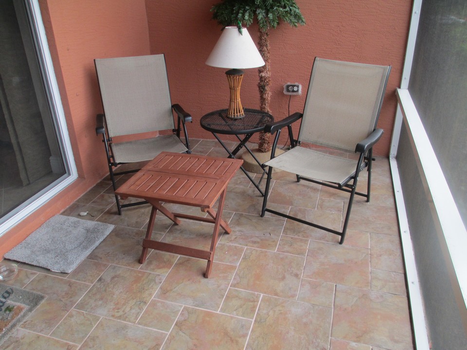 tiled patio