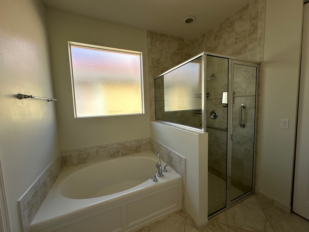 separate tub & shower
