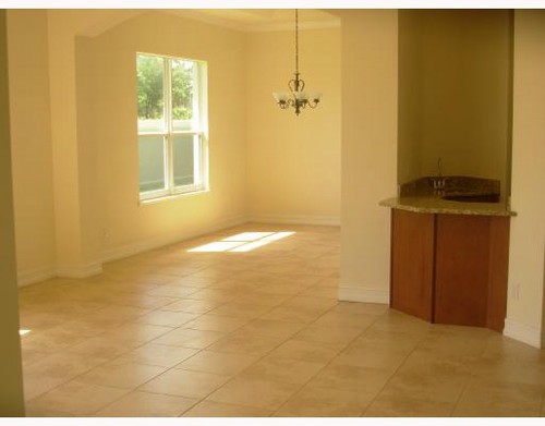 formal dining room with bar
