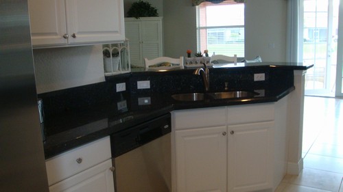 snack counter in kitchen