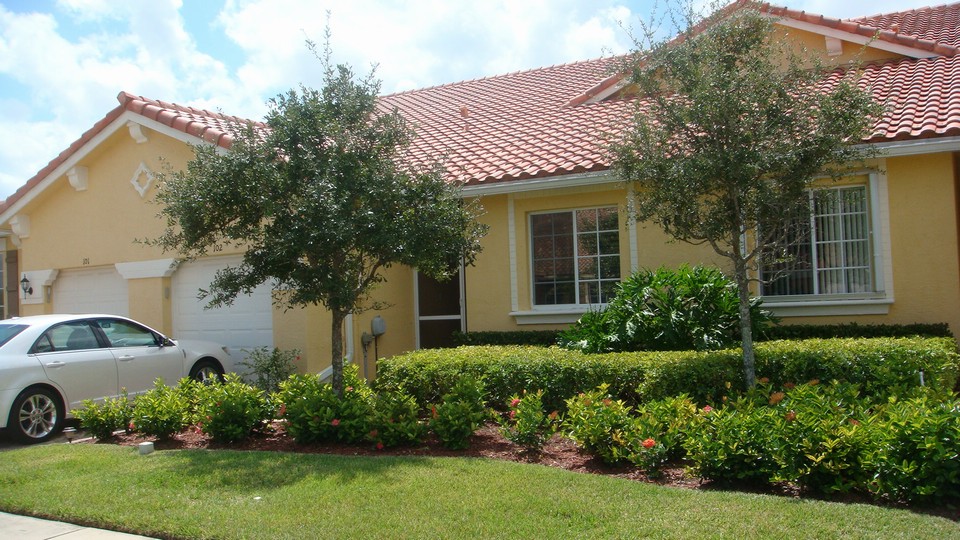 front entrance to villa