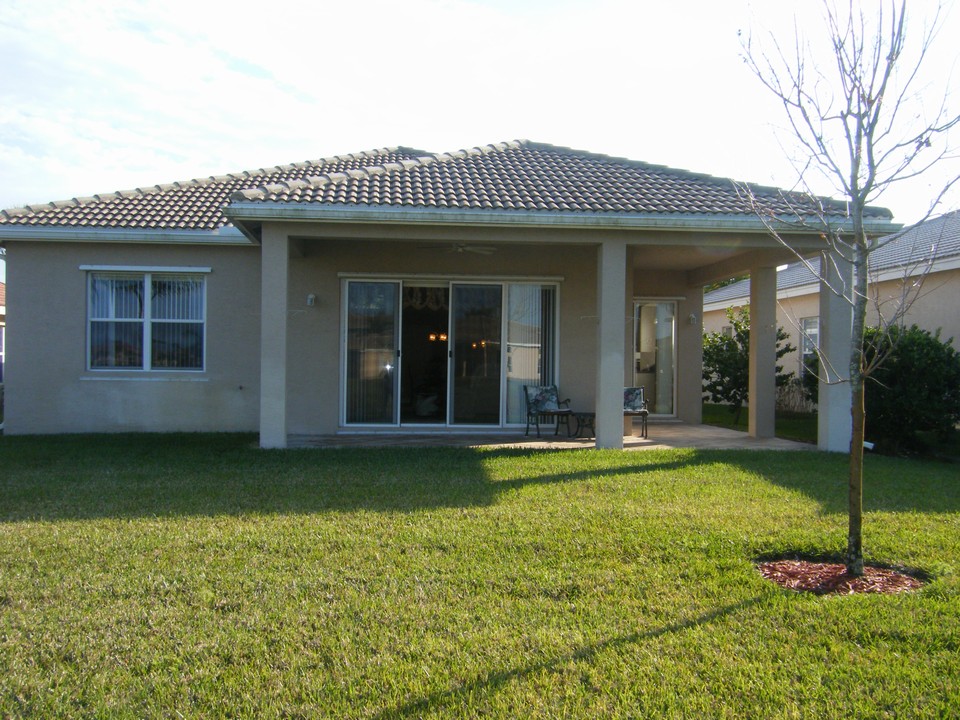 coverd patio rear elevation of house