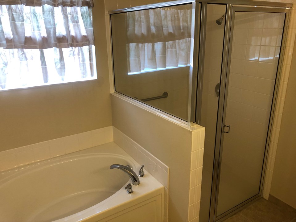 garden tub & separate shower