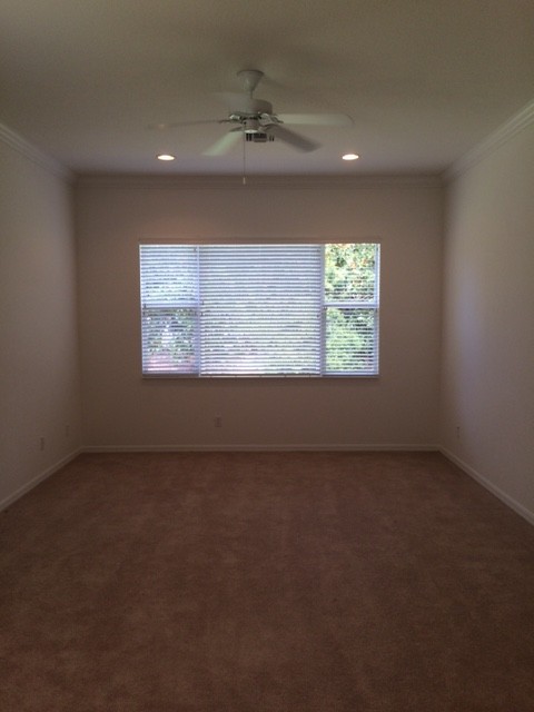 master bedroom with crown molding