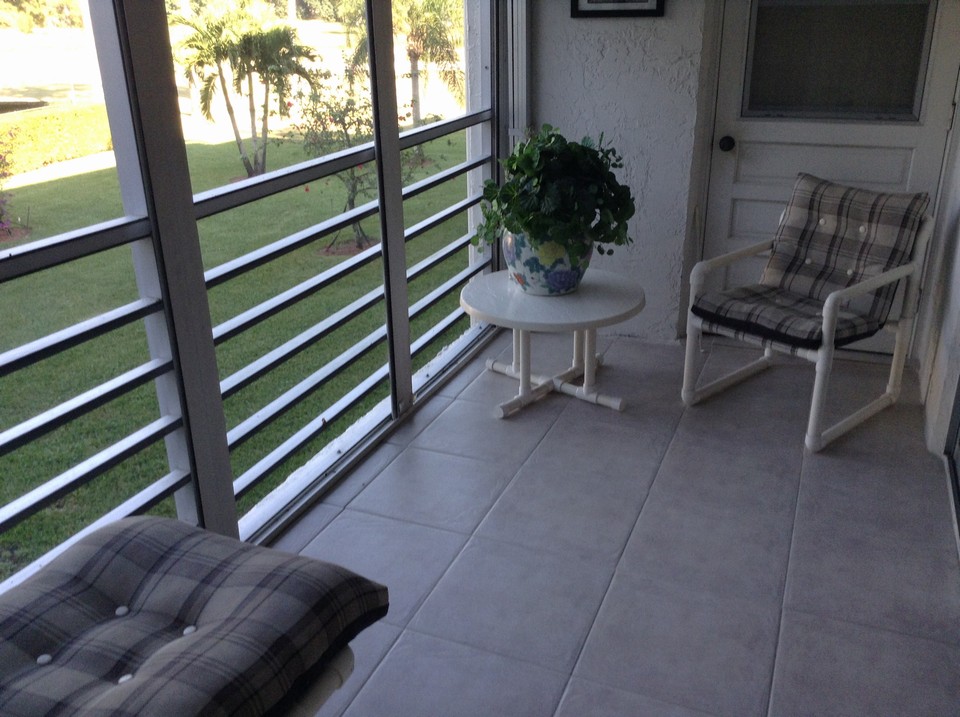 balcony with tile flooring