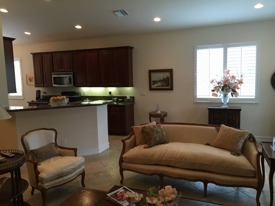 great room/kitchen with snack counter