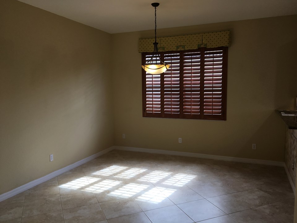 dining room-plantation shutters