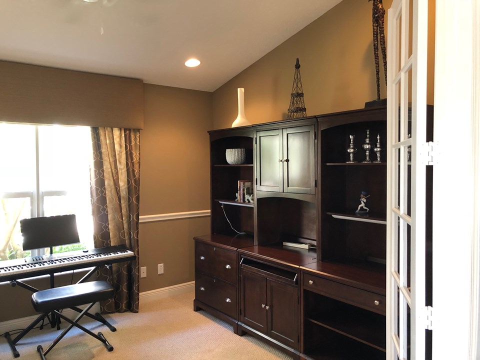 den/office with french doors