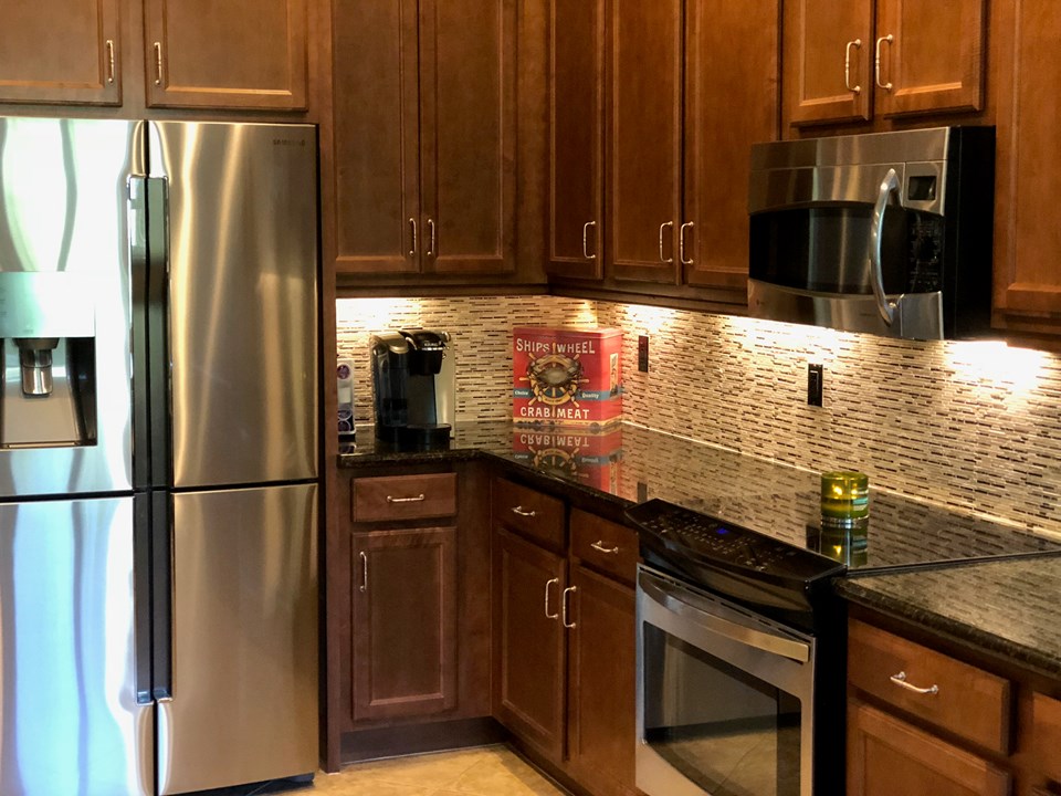 ss appliances, induction range/convection oven & microwave