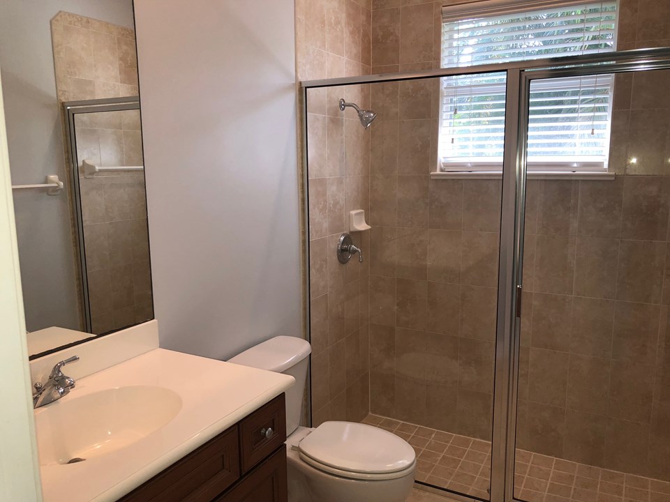 bathroom off family room