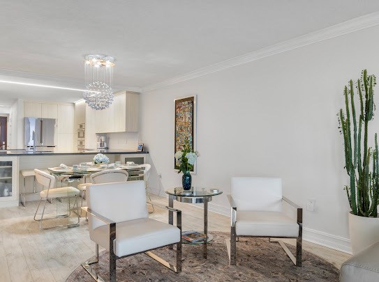 dining area/kitchen snack counter