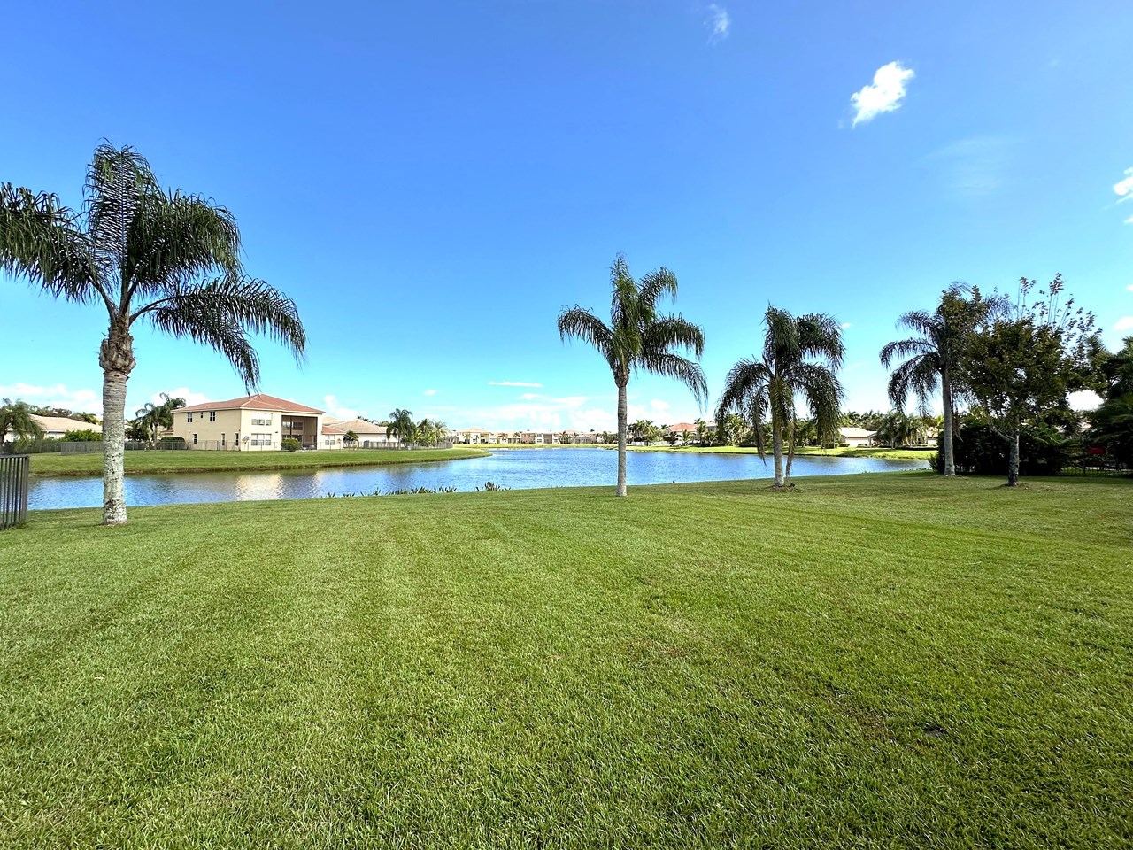 spacious backyard & lake