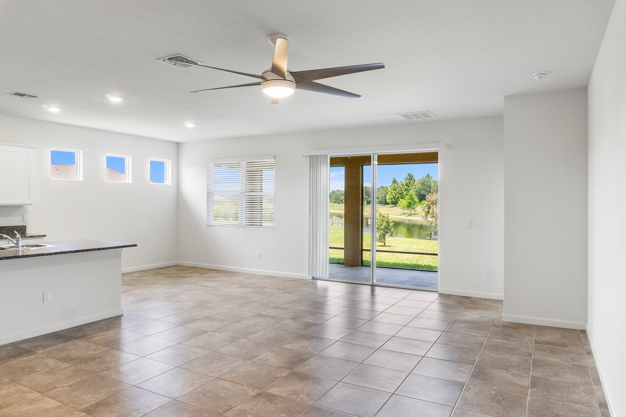 great room - sliding door to covered patio