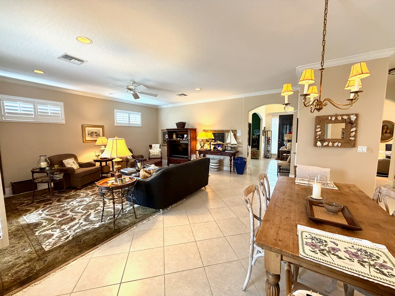 view from patio to family room