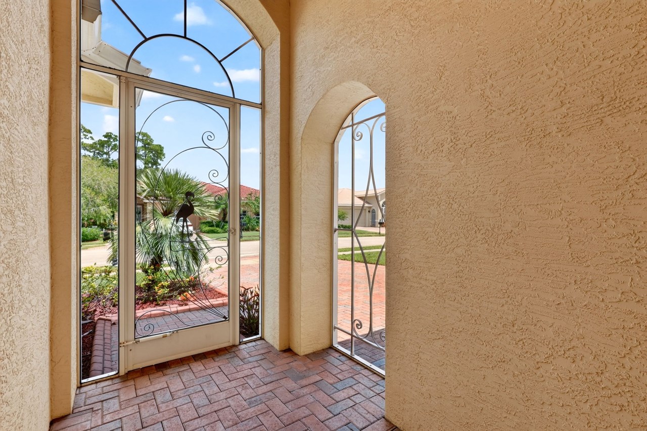 screened front entry