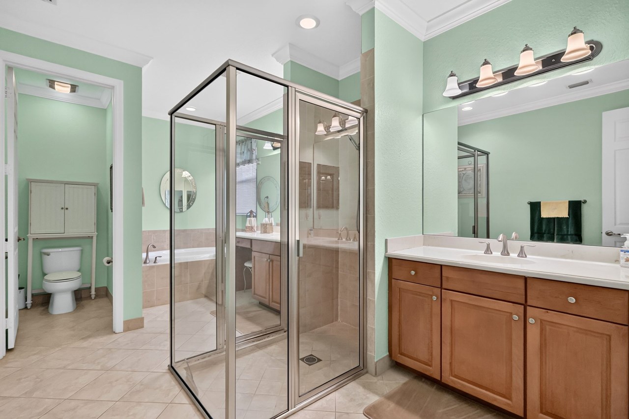 master bath 2 vanities (each side of shower)
