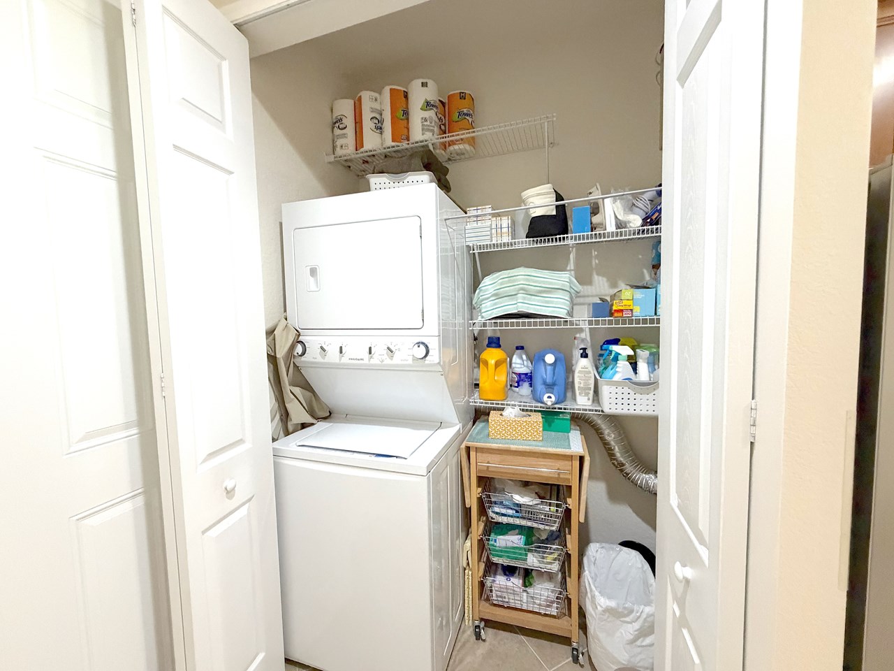 stack washer/dryer - laundry closet