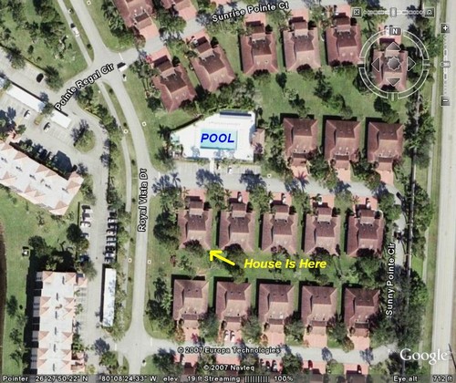 ariel view of property