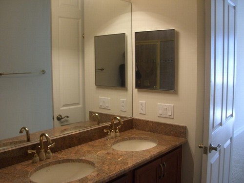 granite counters in master bathroom
